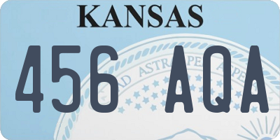 KS license plate 456AQA