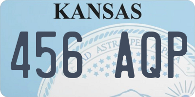KS license plate 456AQP