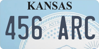 KS license plate 456ARC