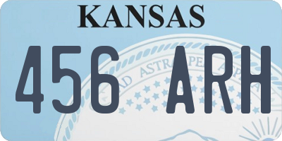 KS license plate 456ARH