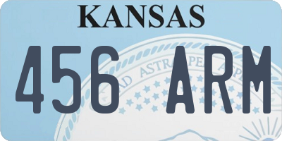 KS license plate 456ARM