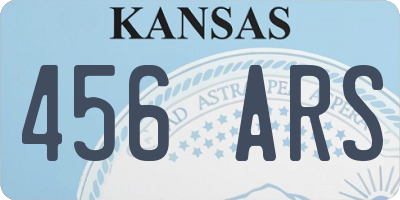 KS license plate 456ARS