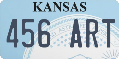 KS license plate 456ART