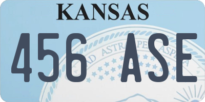 KS license plate 456ASE