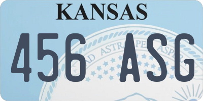 KS license plate 456ASG