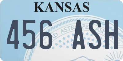 KS license plate 456ASH
