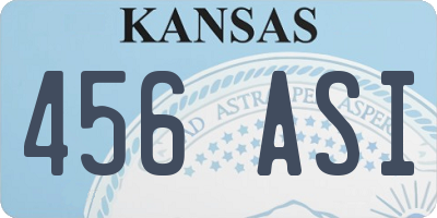 KS license plate 456ASI