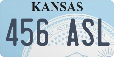KS license plate 456ASL