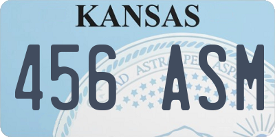 KS license plate 456ASM