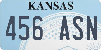 KS license plate 456ASN