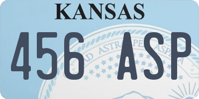KS license plate 456ASP
