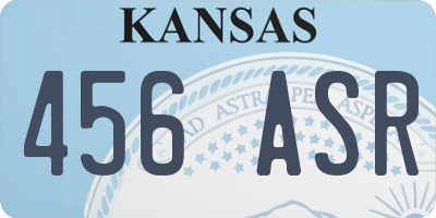 KS license plate 456ASR