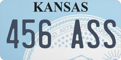 KS license plate 456ASS