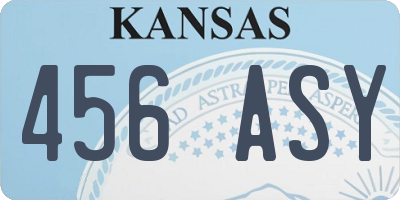 KS license plate 456ASY
