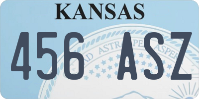 KS license plate 456ASZ