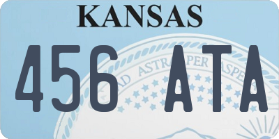 KS license plate 456ATA