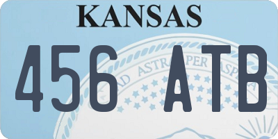 KS license plate 456ATB