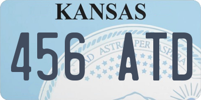 KS license plate 456ATD