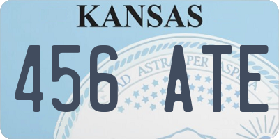 KS license plate 456ATE