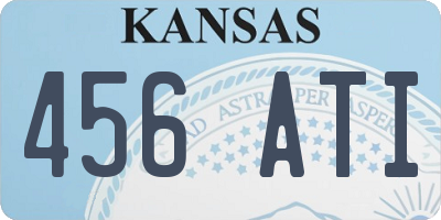 KS license plate 456ATI