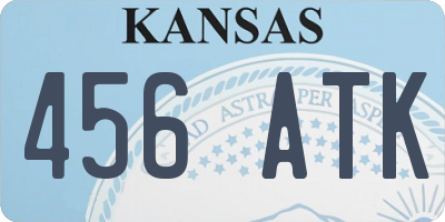 KS license plate 456ATK