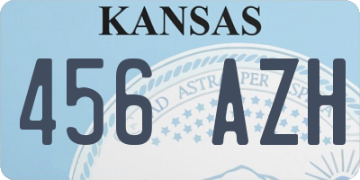 KS license plate 456AZH