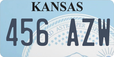 KS license plate 456AZW