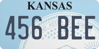 KS license plate 456BEE