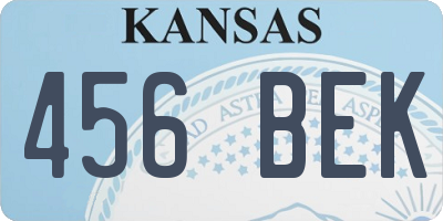 KS license plate 456BEK