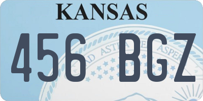 KS license plate 456BGZ