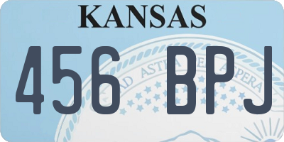 KS license plate 456BPJ