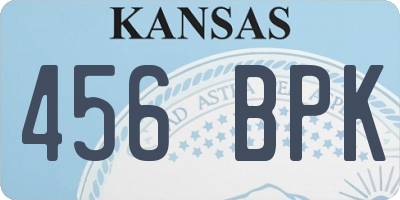 KS license plate 456BPK