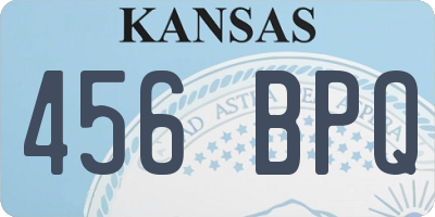 KS license plate 456BPQ