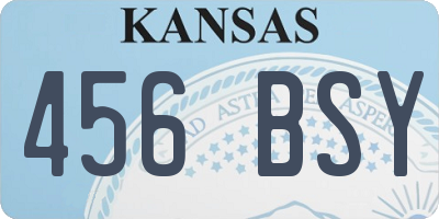KS license plate 456BSY