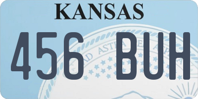 KS license plate 456BUH
