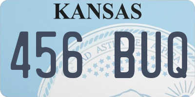 KS license plate 456BUQ