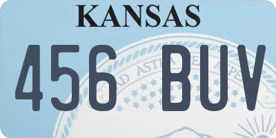 KS license plate 456BUV