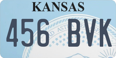 KS license plate 456BVK