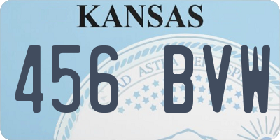 KS license plate 456BVW