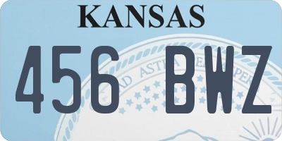 KS license plate 456BWZ