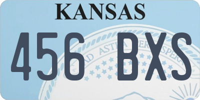 KS license plate 456BXS