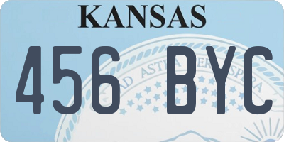 KS license plate 456BYC