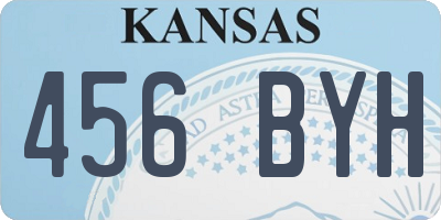KS license plate 456BYH