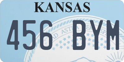 KS license plate 456BYM