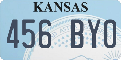 KS license plate 456BYO