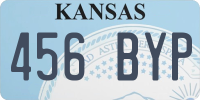 KS license plate 456BYP