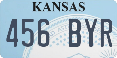 KS license plate 456BYR