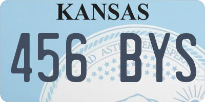 KS license plate 456BYS