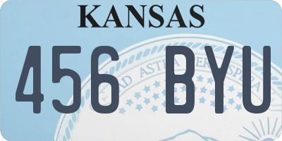 KS license plate 456BYU