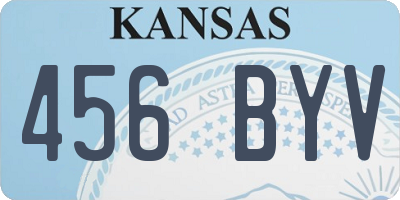 KS license plate 456BYV